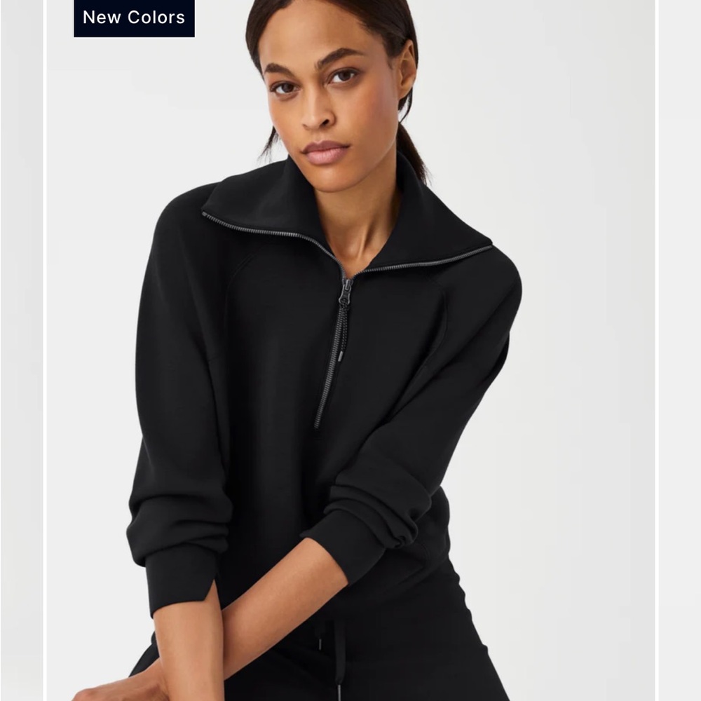 Spanx Air Essentials Half zip MONOGRAMMED NWT